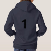 Original 1 Sweat à capuche pour femmes bleu marine (Dos)