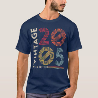Original 2005 Vintage Vintage Anniversary Retro vi T-shirt