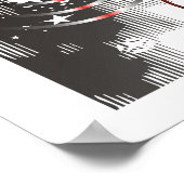 Original Abstrait Le Top noir/rouge/blanc Poster (Coin)