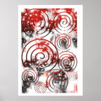 Original Abstrait Le Top noir/rouge/blanc Poster
