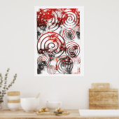 Original Abstrait Le Top noir/rouge/blanc Poster (Cuisine)