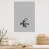 Original Art Grey Jay of Whiskey Jack Bird Poster (Keuken)