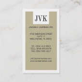 Original - cartes de visite de mandataire (Dos)