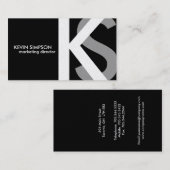 {Original} cartes de visite modernes de monogramme (Devant / Derrière)