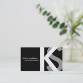 {Original} cartes de visite modernes de monogramme (Debout devant)