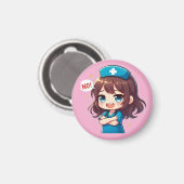 Original Chibi Nurse - Sassy Nursing Life Magneet (Voorkant / Achterkant)