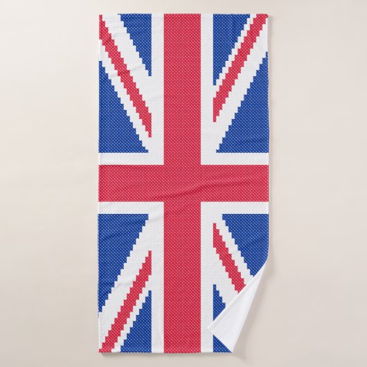 Original cross-stitch design Union Jack (Serviette de bain)