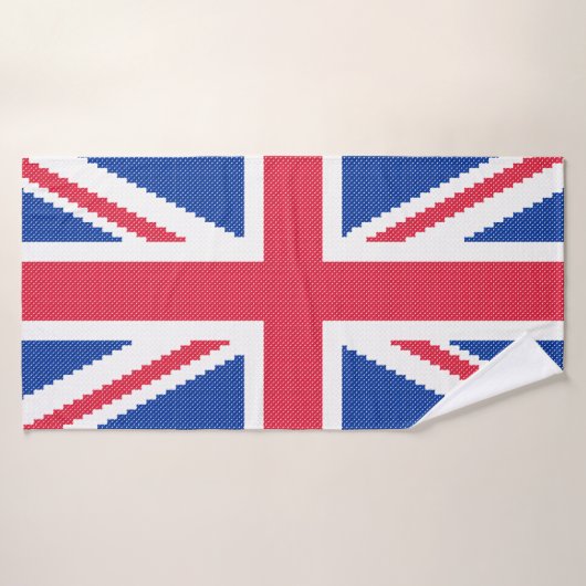 Original cross-stitch design Union Jack (Serviette de bain)