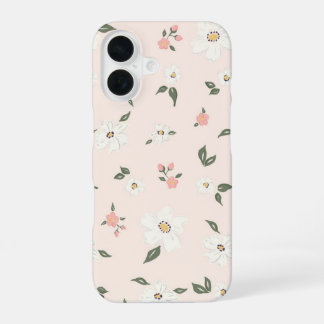 Original hand-drawn floral pattern iPhone case 16 Hoesje