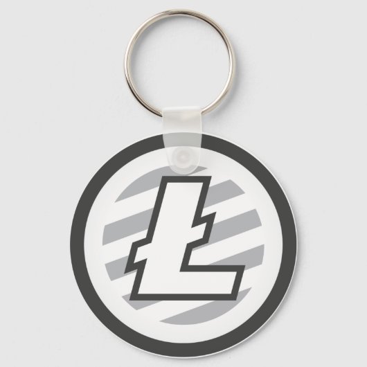 Original Litecoin Logo Symbol Crypto Coin Keychain (Voorkant)