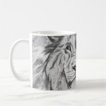 Original Pencil sketch Drawing of a Lion   