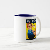 Original Rosie le Riveter ~ Mug à café à deux tons (Devant droit)