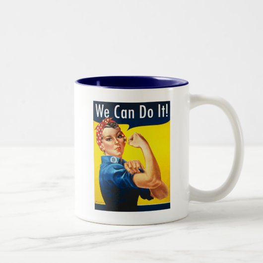 Original Rosie le Riveter ~ Mug à café à deux tons (Droit)