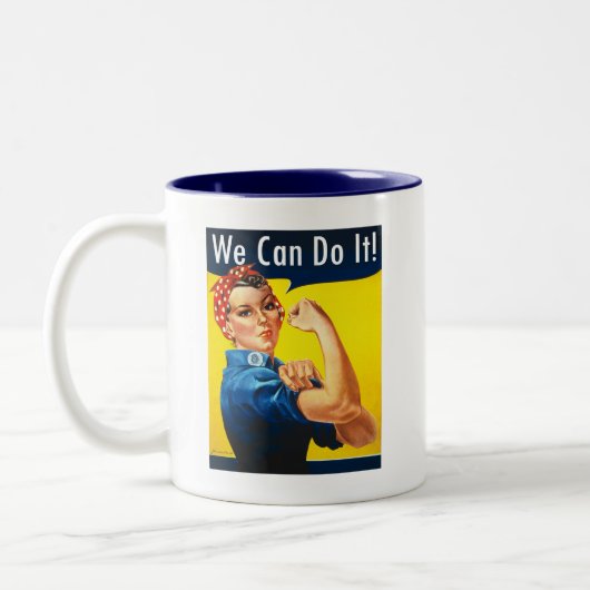 Original Rosie le Riveter ~ Mug à café à deux tons (Gauche)