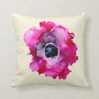 ORIGINAL roze pony met handbeschilderde florale cr Kussen