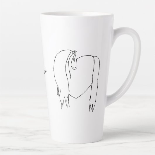 Original signé Horse Heart Latte Mug (Droite)
