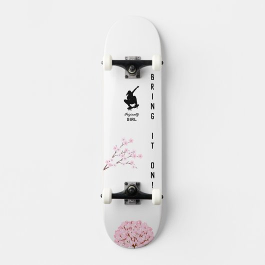 "Originally Girl" skateboard "Bravo !" (Recto)