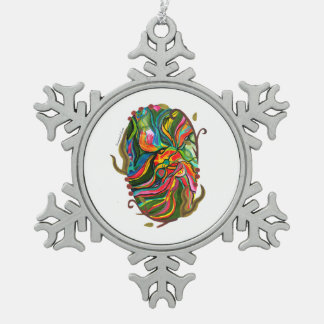 Origineel Abstract portaalpatroon Tin Sneeuwvlok Ornament