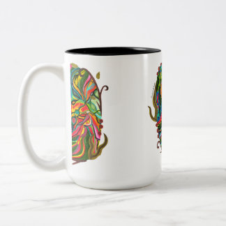 Origineel Abstract portaalpatroon Tweekleurige Koffiemok