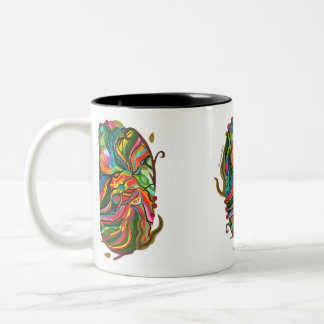 Origineel Abstract portaalpatroon Tweekleurige Koffiemok