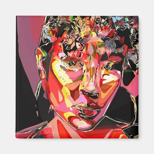 Origineel Abstract Vrouw portret Magneet (Voorkant)