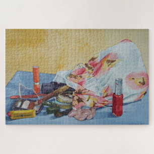 origineel afbeelding met stilstand van de vintage  legpuzzel