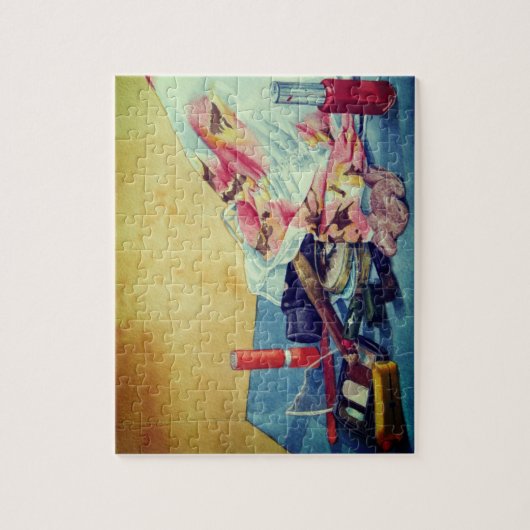 origineel afbeelding met stilstand van de vintage legpuzzel (Verticaal)