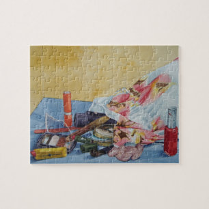 origineel afbeelding met stilstand van de vintage  legpuzzel