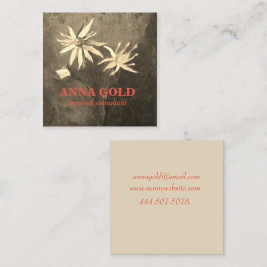 Origineel Artistic Consulant Square Visitekaartje (Voorkant / Achterkant)