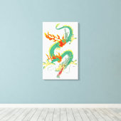 Origineel Chinees Drakencanvas Canvas Afdruk (Insitu (Houten vloer))