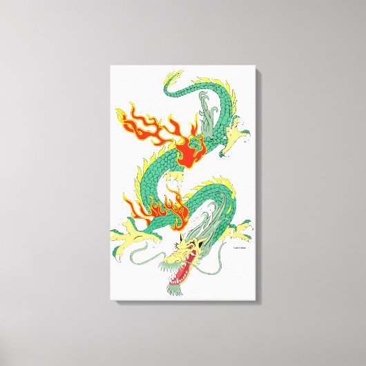 Origineel Chinees Drakencanvas Canvas Afdruk (Voorkant)