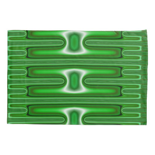 ~ Origineel Fractal ~ White Green Black ~ Kussensloop (Achterkant)