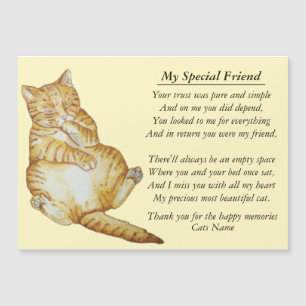 Origineel gedicht voor kat en huisdier sympathie