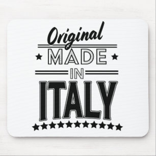 Origineel gemaakt in Italië logo Muismat