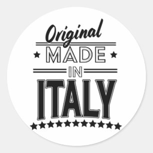 Origineel gemaakt in Italië logo Ronde Sticker