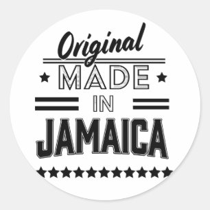 Origineel gemaakt in Jamaica Ronde Sticker