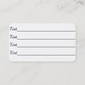 origineel glimlachend afbeelding voor gezelschapsd visitekaartje (Achterkant)