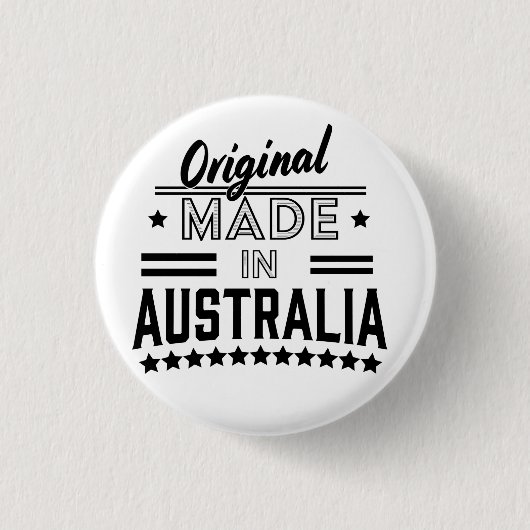 Origineel in Australië Ronde Button 3,2 Cm (Voorkant)