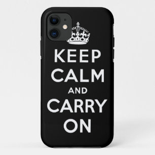 Origineel keep calm and carry on iPhone 11 hoesje