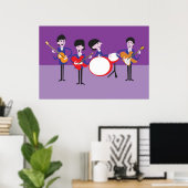 Origineel Kunstwerk geïnspireerd door Fab Vier Poster (Thuiskantoor)