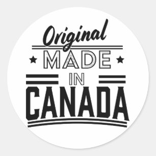 Origineel Made in Canada-logo Ronde Sticker
