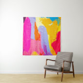 Origineel olieverfschilderij: Kleurrijk Abstract Wandkleed (In situ)