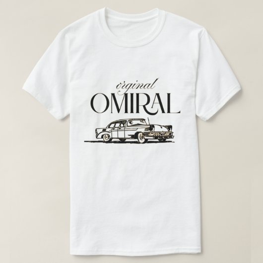 Origineel OMIRAL Classic Car ontwerp T-shirt (Design voorkant)