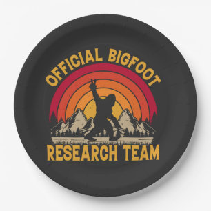 Origineel onderzoeksteam van Bigfoot Papieren Bordje