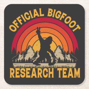 Origineel onderzoeksteam van Bigfoot Vierkante Kartonnen Onderzetter