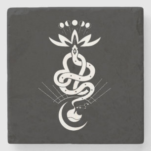 Origineel ontwerp voor 2025 Slangendruk, Leeuw Stenen Onderzetter