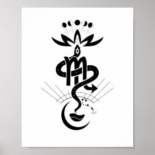 Origineel ontwerp voor 2025 Slangendruk, Schorpioe Poster