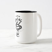 Origineel ontwerp voor 2025 Slangendruk, Stier Tweekleurige Koffiemok (Voorkant rechts)