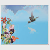 ORIGINEEL ONTWERPWRAPPINGSPAPIER HUMMINGBIRD CADEAUPAPIER (Vlak)