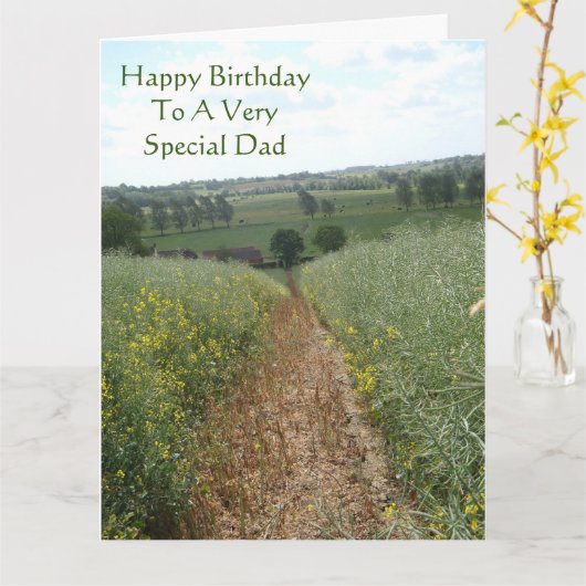 Origineel pap vers vers op het platteland kaart (Gele Bloem)